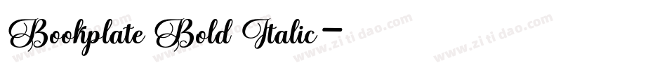 Bookplate Bold Italic字体转换